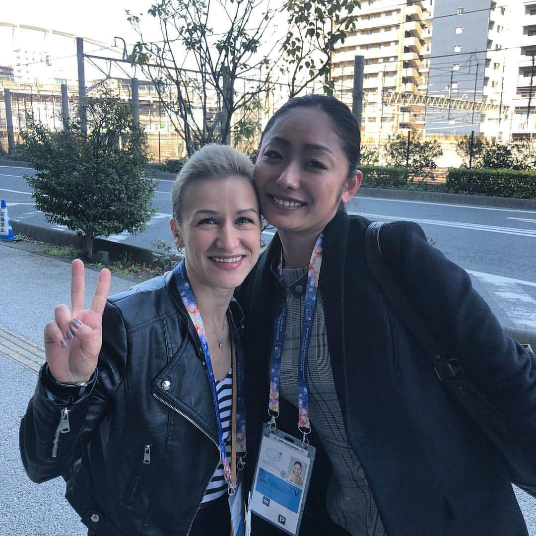 タチアナ・ボロソジャルさんのインスタグラム写真 - (タチアナ・ボロソジャルInstagram)「So happy to meet many friends during World Campionchips in Saitama☺️❤️ With beautiful Miki-chan🌺 #saitama」3月20日 14時21分 - fire_bird