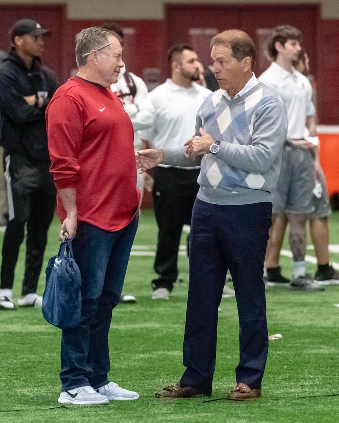 NFLさんのインスタグラム写真 - (NFLInstagram)「TWELVE titles as head coaches between these two at @alabamafbl's Pro Day. 🐐🐐 📷: Vasha Hunt/AP」3月20日 6時37分 - nfl