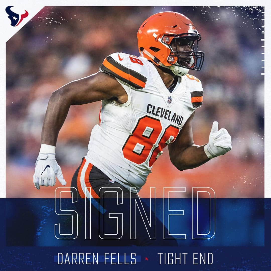 ヒューストン・テキサンズさんのインスタグラム写真 - (ヒューストン・テキサンズInstagram)「The #Texans have signed TE Darren Fells.」3月20日 7時07分 - houstontexans