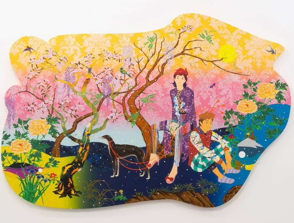 松山智一のインスタグラム：「“Rebuilt Now or Never “ 2018 New work @zidounbossuytgallery booth at @artdubai」