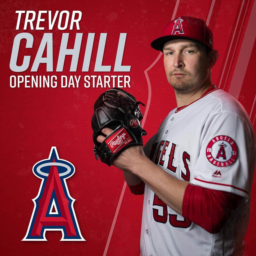 ロサンゼルス・エンゼルス・オブ・アナハイムさんのインスタグラム写真 - (ロサンゼルス・エンゼルス・オブ・アナハイムInstagram)「Trevor Cahill has been named our 2019 #OpeningDay starter!」3月20日 9時37分 - angels