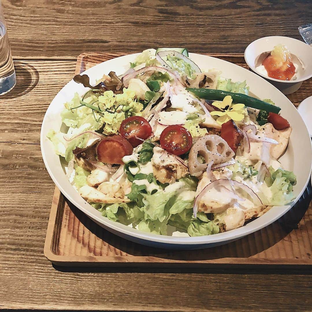 kanetaka ayaさんのインスタグラム写真 - (kanetaka ayaInstagram)「・ ・ #lunch 🌿 ・ ・ 最強に美味しかった🙄❤️ saladが美味しいところあんまりないし このボリュームできてくれたら 尚更嬉しい🤟🏿 ・ ・ 調子のってケーキ食べたから プラマイプラスーーーー😱笑 ・ ・ #fylgdumérosaka  #大阪lunch#サラダ#サラダランチ #大阪サラダランチ#堀江」3月20日 11時06分 - aya_kanetaka_