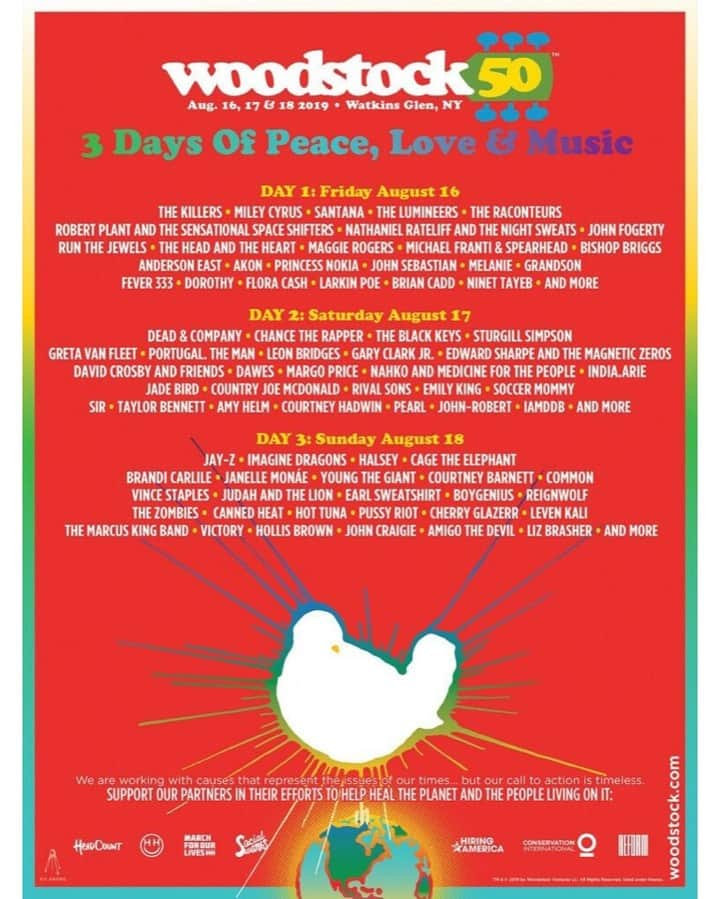 Alternative Pressさんのインスタグラム写真 - (Alternative PressInstagram)「The @woodstock lineup is SICKENING 😉⁣ LINK IN BIO for more details⁣ .⁣ .⁣ .⁣ #altpress #ap #alternativepress #iamap #woodstock #woodstock50 #peaceloveandmusic #peacelovemusic」3月20日 11時45分 - altpress