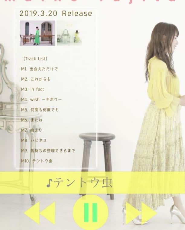 藤田麻衣子のインスタグラム：「今日発売のNew album『wish』から M10「テントウ虫」  何のためにがんばってるのか わからなくなる日もあるけど あなたのこと見てる人がいる どうか自信を持って テントウ虫よ 負けないで 太陽に向かって飛べ  アルバム詳細は特設サイトへ（プロフィールにリンクがあります。） #wish #ニューアルバム #テントウ虫」