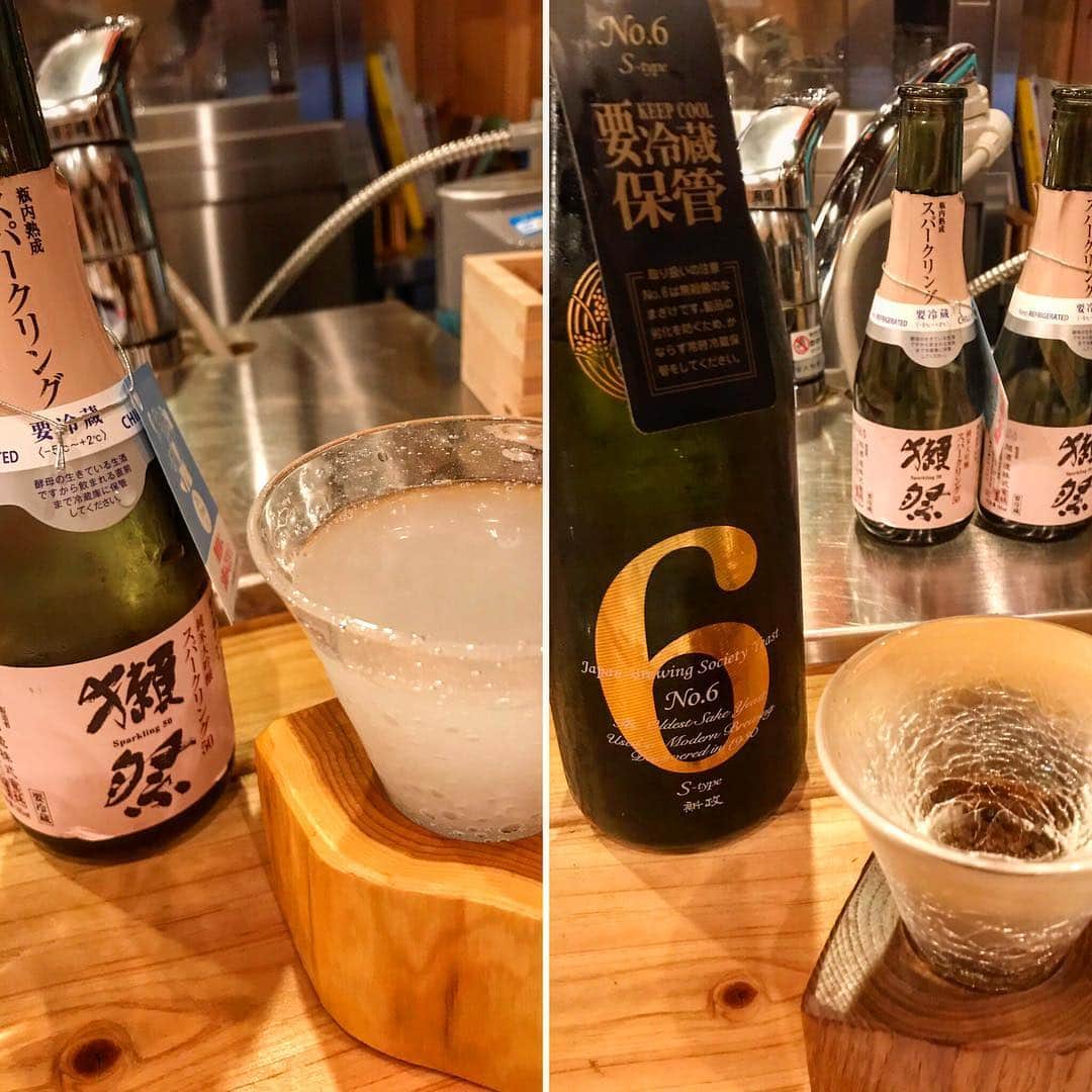SHiNNOSUKEさんのインスタグラム写真 - (SHiNNOSUKEInstagram)「昨日は生意気にも日本酒バーとかいうステキな場所へ行ってきました。  獺祭スパークリングも、新政のNo.6 s-typeも大変美味しゅうございました。 日本酒よくわからんけど笑  素敵な夜になりました！  #日本酒バー #sake #獺祭スパークリング #新政 #no6 #stype」3月20日 12時11分 - shinnosuke_rookiez