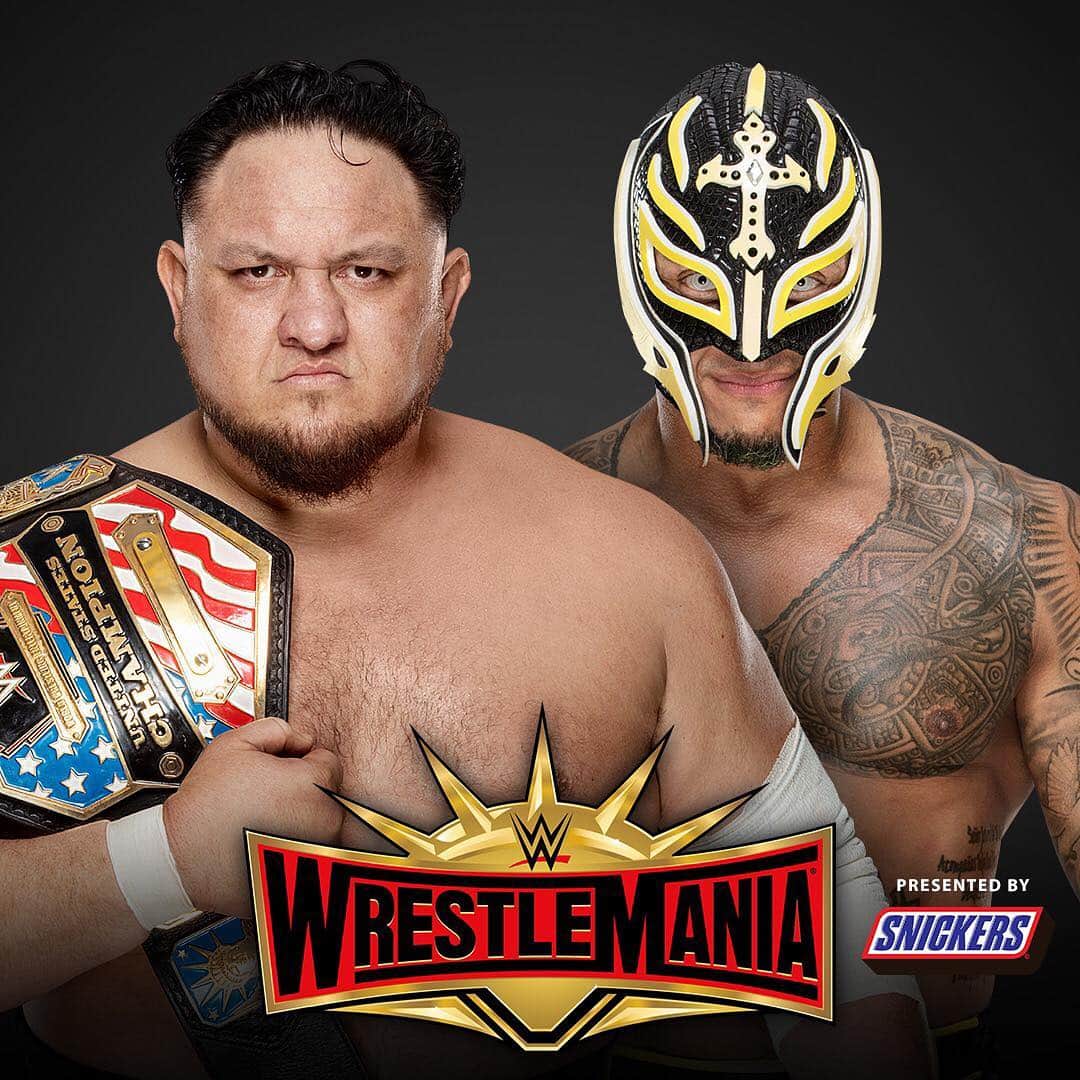 WWEさんのインスタグラム写真 - (WWEInstagram)「@samoajoe_wwe will defend his #USTitle against @619iamlucha and @wwe_murphy will defend his #Cruiserweight Title against @tonynese at #WrestleMania!」3月20日 12時27分 - wwe
