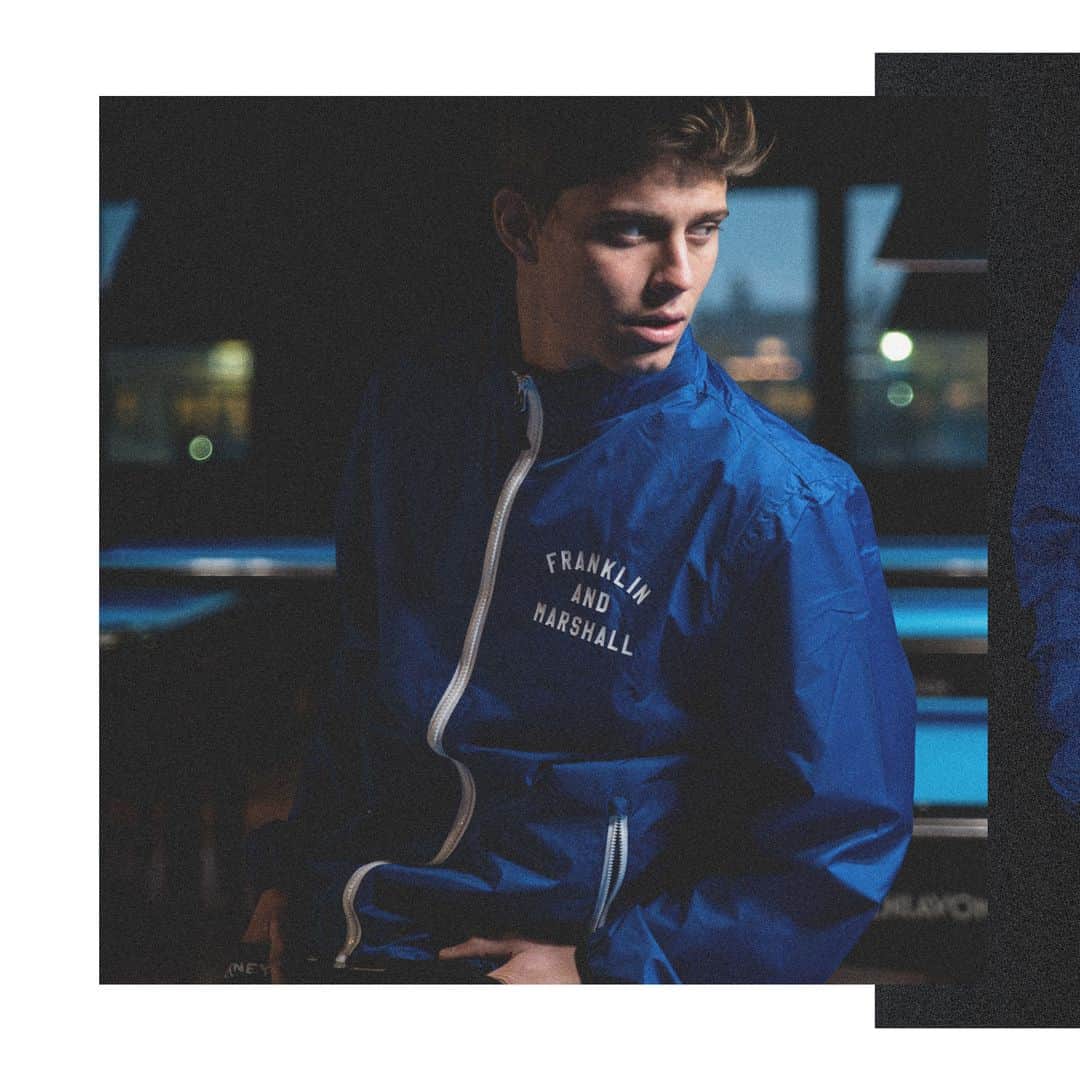 フランクリン&マーシャルのインスタグラム：「Ready, set, here we go! Today we are in mood for blue!  #franklinandmarshall #fashion #fashionformen #outfit #outfitformen #ss19 #newseason #newcollection #jacket #style #cool #colour #attitude #details #mood #blue」