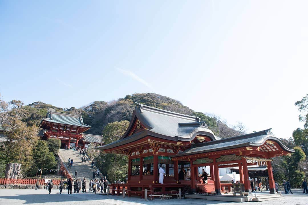 のインスタグラム：「八幡さまでの挙式は厳かです  #生きる写真 #ハートのある写真 #鎌倉結婚式 #鎌倉前撮り #結婚式写真 #ウェディング #ウェディングフォト #前撮り #ラヴィファクトリー #プレ花嫁 #エンゲージメントフォト #結婚式準備 #結婚式 #ホテルウェディング #鎌倉プリンスホテル @laviefactory @laviekamakura」
