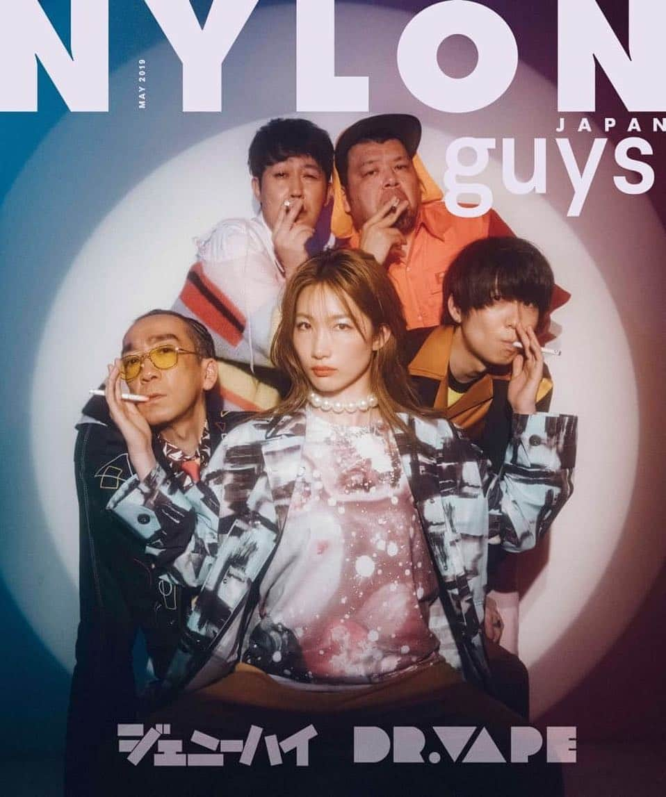 川谷絵音さんのインスタグラム写真 - (川谷絵音Instagram)「NYLON guys JAPAN表紙をジェニーハイでやりましたー！電子タバコのDR.VAPE連動企画です〜！3/28発売なんで是非〜！ #ジェニーハイ #5人の戦隊感 #タバコは僕吸えません #でも #これはニコチンもタールもないんで #タバコ駄目な人も #大丈夫よ」3月20日 17時16分 - indigolaend