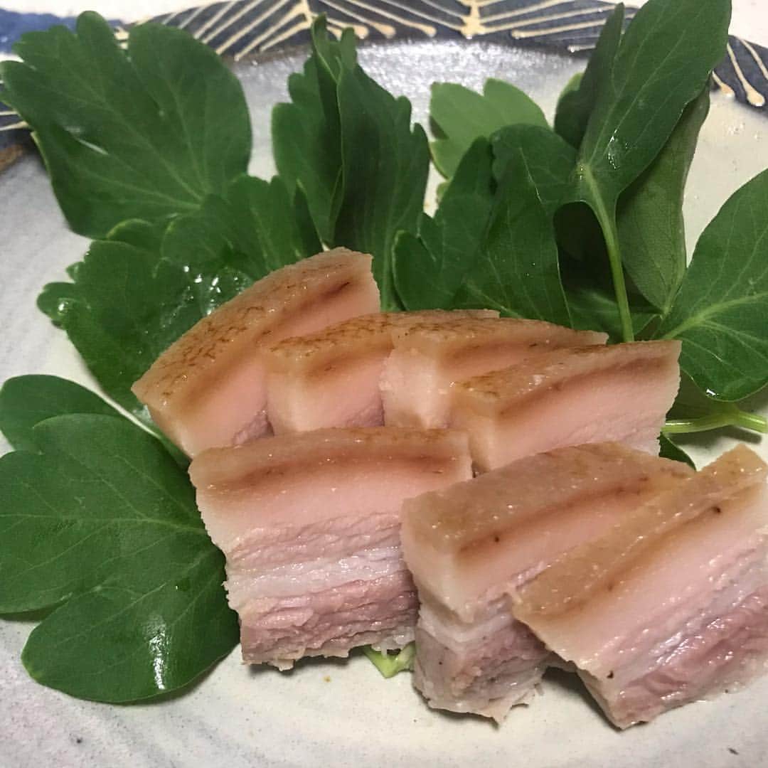 青山志穂さんのインスタグラム写真 - (青山志穂Instagram)「沖縄の伝統料理、塩豚。 塩豚と書いてスーチカーと読みます。 茹でてよし、焼いてよし、脂も抜けていい感じ。 石垣の塩とピパーチで仕込んでみました。  #塩豚 #家庭料理 #伝統料理 #スーチカー #沖縄 #レシピ #簡単レシピ #塩 #ソルトコーディネーター #青山志穂 #レシピ開発 #石垣の塩 #ピパーチ #ヒハツ #ロングペッパー」3月20日 17時50分 - shiho_aoyama_