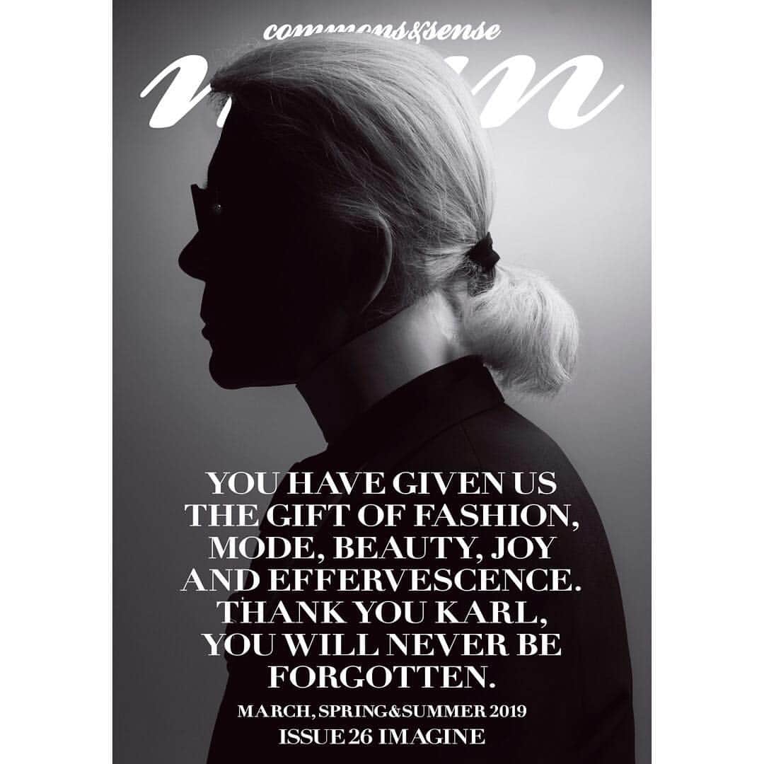 commons&senseのインスタグラム：「commons&sense man ISSUE26 out on March 27th, 2019!! #KarlLagerfeld #Tribute」