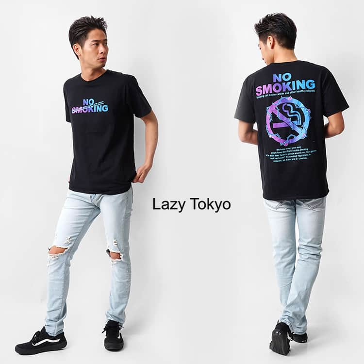 セレクトショップgameのインスタグラム：「. Lazy Tokyo NO SMOKING Tシャツ、入荷しました！ 詳細⇒https://gamegame.jp/shopdetail/000000005487/ . 3,900 円 . ================================ InstagramプロフィールURLからSHOPにGO⇒ @game_official_info ================================ . #lazytokyo #MensFashion #Fashion #Tokyo #shibuya #harajuku #oversize #ootd #street #bitter #mensknuckle #ストリート #東京 #渋谷 #原宿 #メンズファッション #ファッション #ファストファッション #プチプラ #オーバーサイズ #ビッグサイズ #コーディネート #シンプル #お得 #安い #流行 #ビタ男」