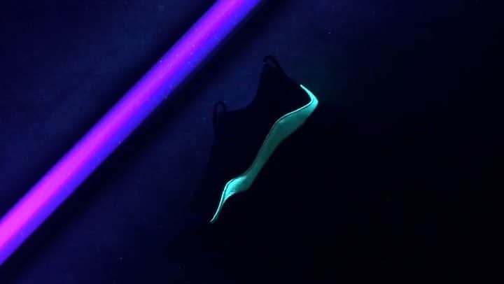 のインスタグラム：「BLACK LIGHT VISION - NOW ONLINE www.brunobordese.com . . . . . . . . . . #elevation #brunobordese #man #shoes #sneakers #video #minivideo #sock #black #yellow #fluo #neon #newcollection #spring #summer #ss19 #light #blacklightvision #effect #lightshoes #brunobordeseshoes #shoesoftheday #madeinitaly #shoesaddict #footwear #streetwear #instashoes」