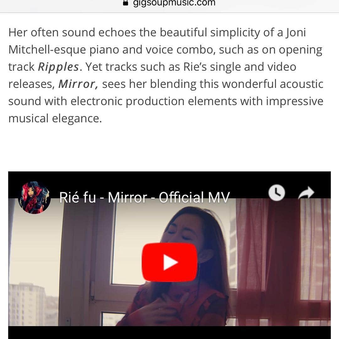Rie fuさんのインスタグラム写真 - (Rie fuInstagram)「Thank you @gigsoup for the wonderful article about my new album “PLACES” 🙌🏻Album link from biog↑ニューアルバムの紹介記事に感謝！新作音源はトップページのリンクから配信中🎧#riefu #places #newalbum #newmusic #singersongwriter #uk #japan」3月20日 21時44分 - riefuofficial
