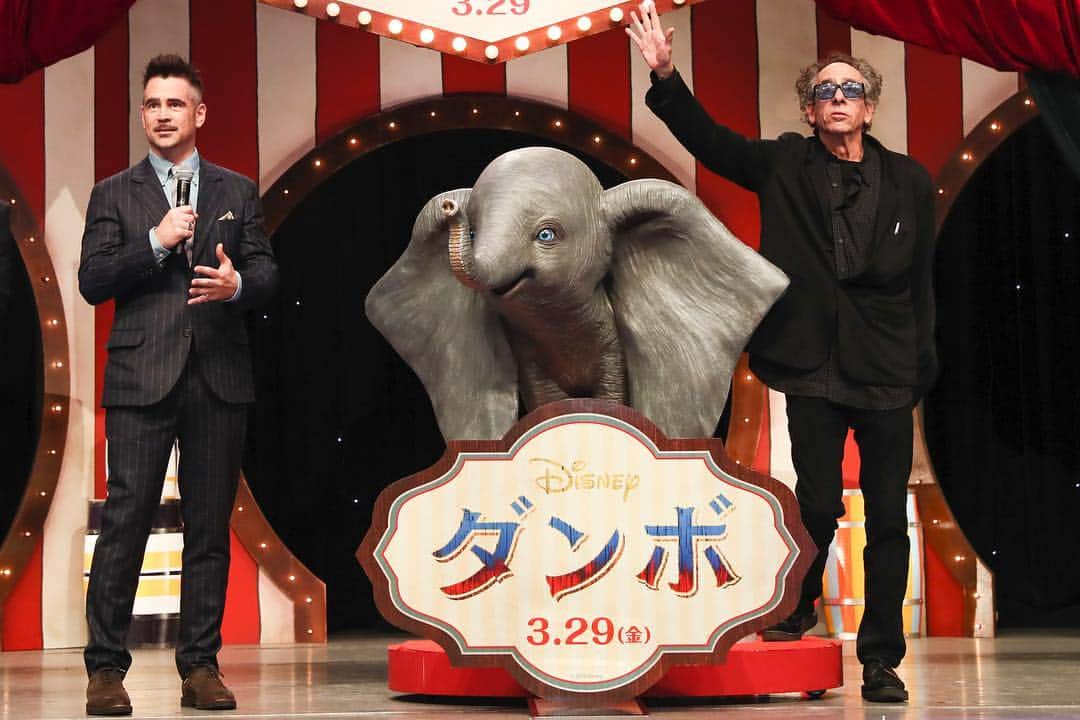 Walt Disney Studiosさんのインスタグラム写真 - (Walt Disney StudiosInstagram)「Colin Farrell, Tim Burton and Dumbo soared to Tokyo for a special screening of #Dumbo. Check out photos from the event and see the film on March 29 🐘✨」3月21日 8時49分 - disneystudios
