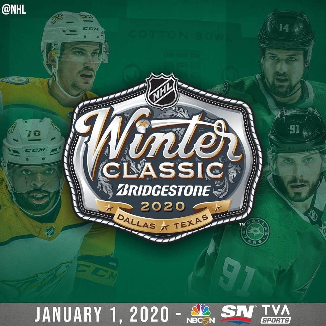 NHLさんのインスタグラム写真 - (NHLInstagram)「Saddle up, the 2020 @bridgestonetires NHL #WinterClassic logo is here! 🤠 @predsnhl vs. @dallasstars」3月21日 3時08分 - nhl