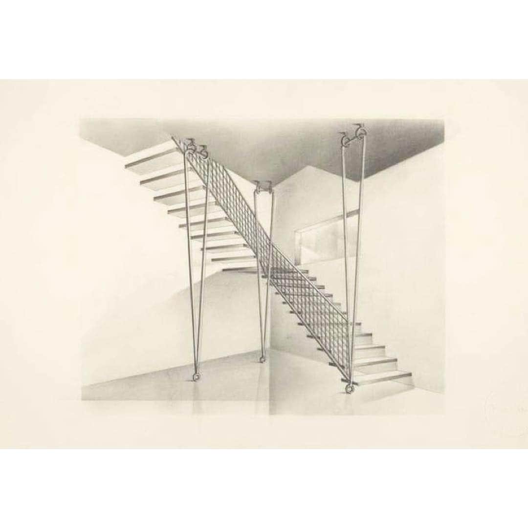 THE ROWさんのインスタグラム写真 - (THE ROWInstagram)「Jean Royère; Drawing for a stair design in Beirut, 1953」3月21日 3時38分 - therow