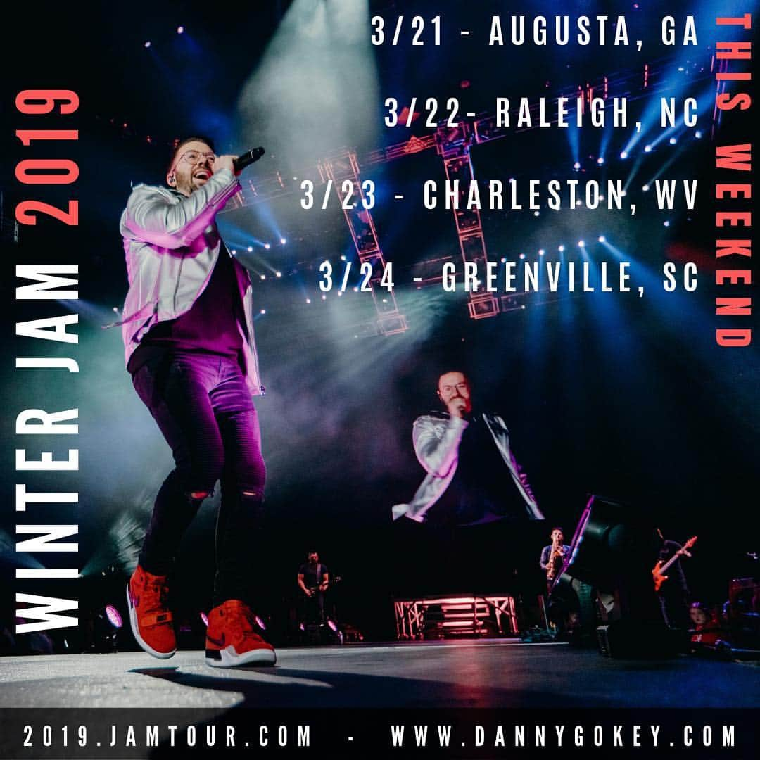 ダニー・ゴーキーさんのインスタグラム写真 - (ダニー・ゴーキーInstagram)「Just two weekends left! Will you be there??? @winterjamtour #winterjam360 @visitaugusta @visitraleigh @charlestonwv @cityofgreenvillesc #augustaga #raleighnc #charlestonwv #greenvillesc」3月21日 4時20分 - dannygokey