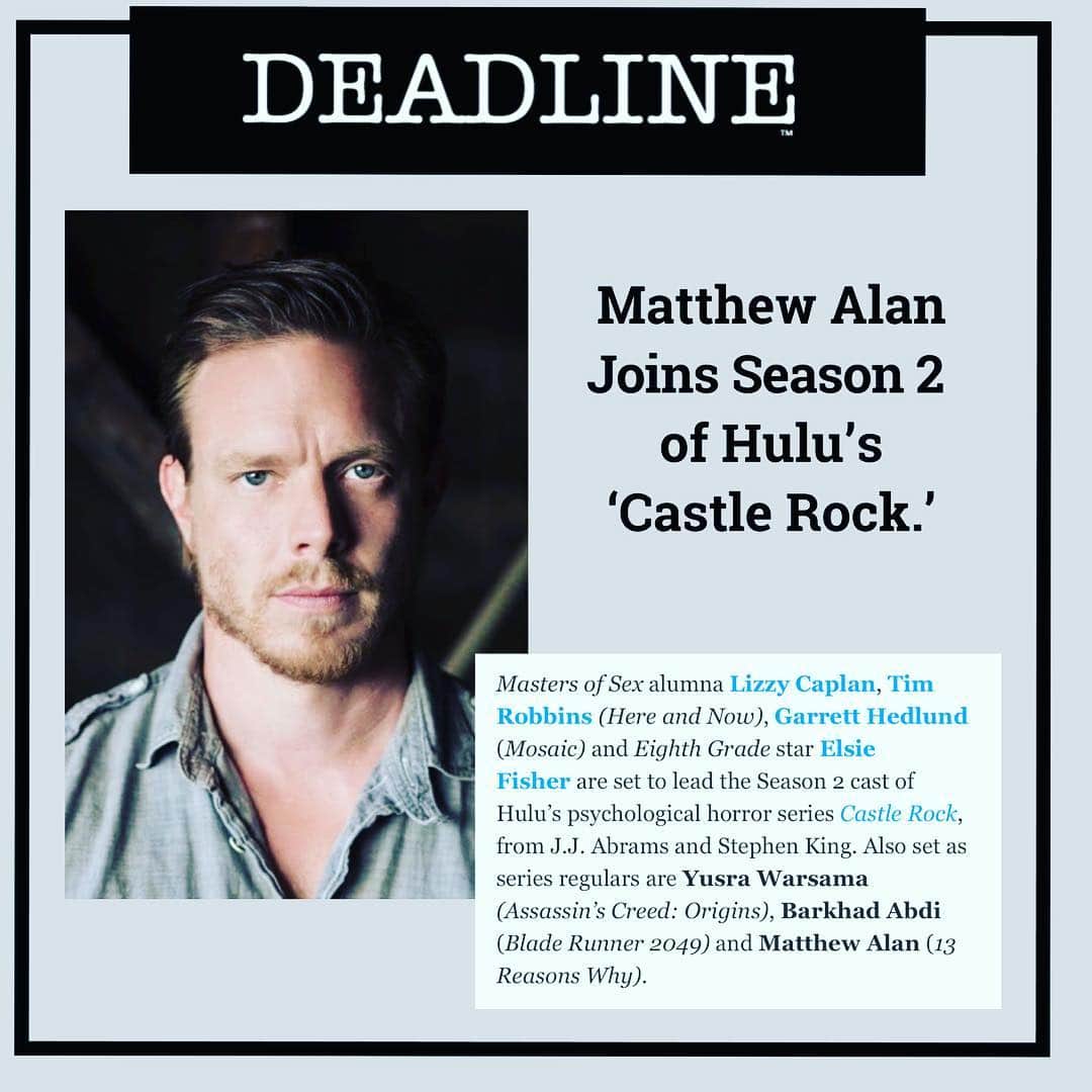 カミラ・ルディントンさんのインスタグラム写真 - (カミラ・ルディントンInstagram)「You guys... I’ve been sitting on this news for a week now DYING to tell you and now I’m SO happy it’s out there! My beyond talented hubby-to-be Matthew Alan is starring in CASTLE ROCK next season!!! (Currently geeking out because I’m a huge Stephen King fan!!) Am I so excited he’s a series regular along with an INCREDIBLE cast?? Yes!! Am I mildly terrified the town of Castle Rock is the stuff of nightmares...? Sure! 😬😱😬however.....I can’t wait to watch next season! 🥰🥰❤️❤️🥳🥳🙌🙌 #castlerockhulu @castlerockhulu @blitzen44」3月21日 5時04分 - camillaluddington