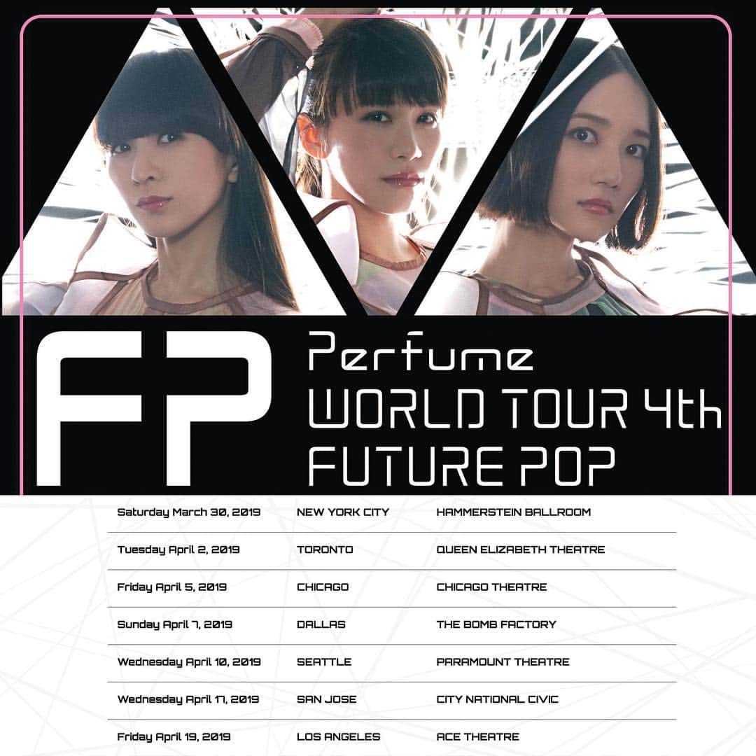 Perfumeさんのインスタグラム写真 - (PerfumeInstagram)「Enter for a chance to be the OFFICIAL tour reporter on the Perfume WORLD TOUR 4th "FUTURE POP!” Share the tour graphic + use the hashtag #FuturePopTour for a chance to win a pair of tickets & photo passes. Ready, set, SHARE! #prfm」3月21日 6時30分 - prfm_official