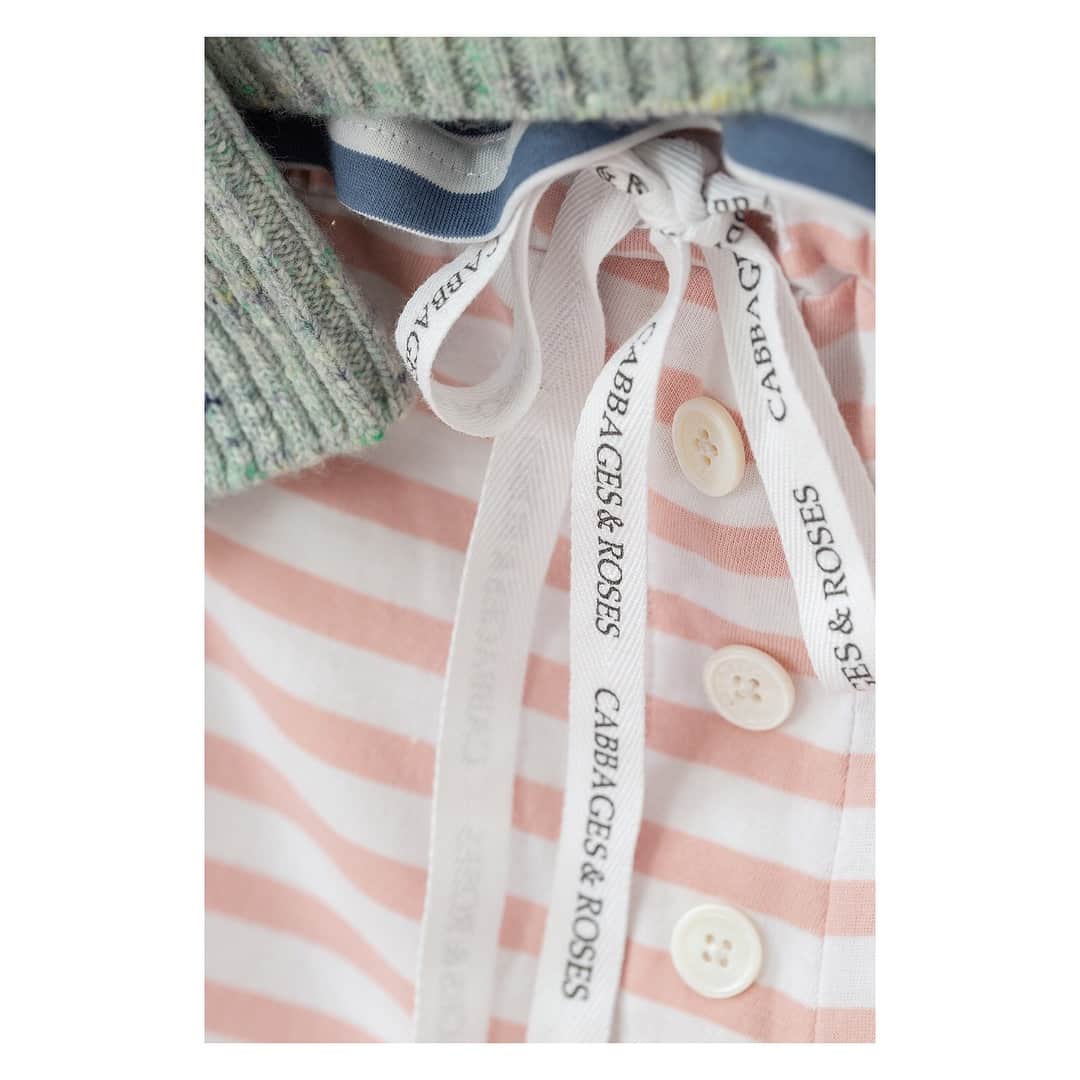 キャベジズ&ローゼズのインスタグラム：「Sneak Peek ❤ We have lovely jersey for Spring arriving imminently in the softest of shades and made from 100% Organic Cotton. Keep your eyes on this space for exciting details #sneakpeek #newarrivals #goodthingsarecoming #organicjersey #organiccotton #stripes #cantwaitforspring #slowfashion #cabbagesandroses #cabbagesandrosesfashion @christina_strutt @cabbagesandroses_shop 👆Link In Bio👆」