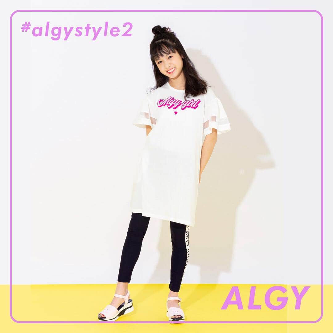 ALGY 【alternative + girly ＝ ALGY 】さんのインスタグラム写真 - (ALGY 【alternative + girly ＝ ALGY 】Instagram)「#algystyle2 🌈ALGY GIRLS いぐさ🌈 . ❤︎Tワンピ&レギンスセット❤︎ 袖のチュールがポイント👀 レギンスは他のお洋服とも合わせやすいデザインだよ❣️ . プレゼントキャンペーンの くわしい内容は2つ前のpostをチェックしてね👀▶️▶️ . #ALGY#アルジー #プレゼントキャンペーン #プレゼント企画 #プレゼント #algygirlsいぐさ」3月21日 11時04分 - algy_official