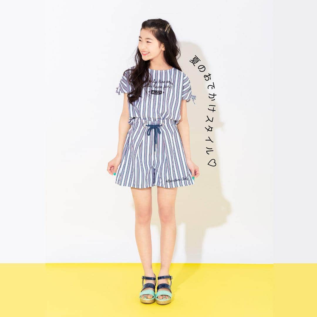ALGY 【alternative + girly ＝ ALGY 】さんのインスタグラム写真 - (ALGY 【alternative + girly ＝ ALGY 】Instagram)「#algystyle3 🌈ALGY GIRLS あなん🌈 . ❤︎ストライプセットアップ❤︎ 大人っぽい印象にしてくれるセットアップだよ♪夏のおでかけにピッタリ❣️ . プレゼントキャンペーンの くわしい内容は1つ前のpostをチェックしてね👀▶️ . #ALGY#アルジー #プレゼントキャンペーン #プレゼント企画 #プレゼント #algygirlsあなん」3月21日 11時01分 - algy_official