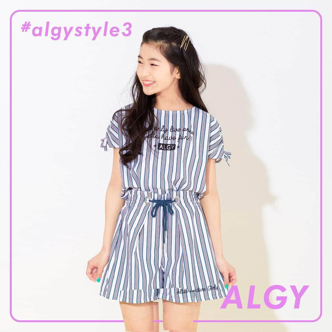 ALGY 【alternative + girly ＝ ALGY 】さんのインスタグラム写真 - (ALGY 【alternative + girly ＝ ALGY 】Instagram)「#algystyle3 🌈ALGY GIRLS あなん🌈 . ❤︎ストライプセットアップ❤︎ 大人っぽい印象にしてくれるセットアップだよ♪夏のおでかけにピッタリ❣️ . プレゼントキャンペーンの くわしい内容は1つ前のpostをチェックしてね👀▶️ . #ALGY#アルジー #プレゼントキャンペーン #プレゼント企画 #プレゼント #algygirlsあなん」3月21日 11時01分 - algy_official