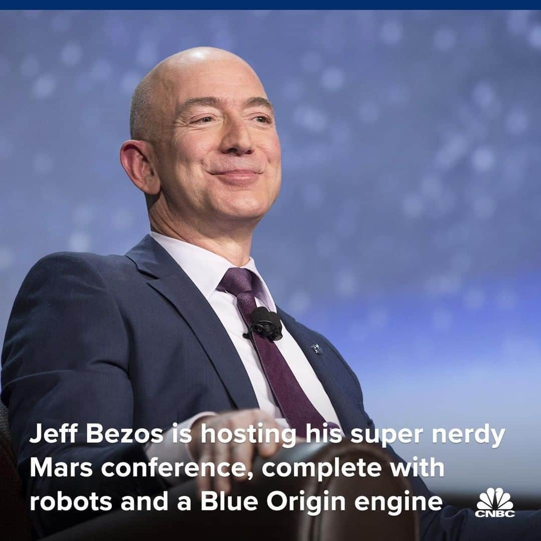 CNBCさんのインスタグラム写真 - (CNBCInstagram)「Jeff Bezos definitely knows how to host a conference. Where else would you find a yogi robot, single-passenger multicopter and a “Star Wars” actor?⁣ ⁣ Social media posts from the super-exclusive Mars Conference show Bezos is as interested as ever in cutting-edge tech as he races toward commercial space travel.⁣ ⁣ The Amazon CEO hosts the week-long conference in Palm Springs, California every year. It’s a super nerdy affair where the latest — and quirkiest — technology in the fields of machine learning, automation, robotics and space is showcased.⁣ ⁣ The conference is so exclusive that press isn’t allowed in. For a roundup of social media posts from the attendees, click the link in bio.⁣ ⁣ *⁣ *⁣ *⁣ *⁣ *⁣ *⁣ *⁣ *⁣ ⁣ #amazon #jeffbezos #bezos #amzn #robots #space #spacetravel #future #innovation #starwars #BusinessNews #Politics #CNBC⁣」3月21日 11時05分 - cnbc