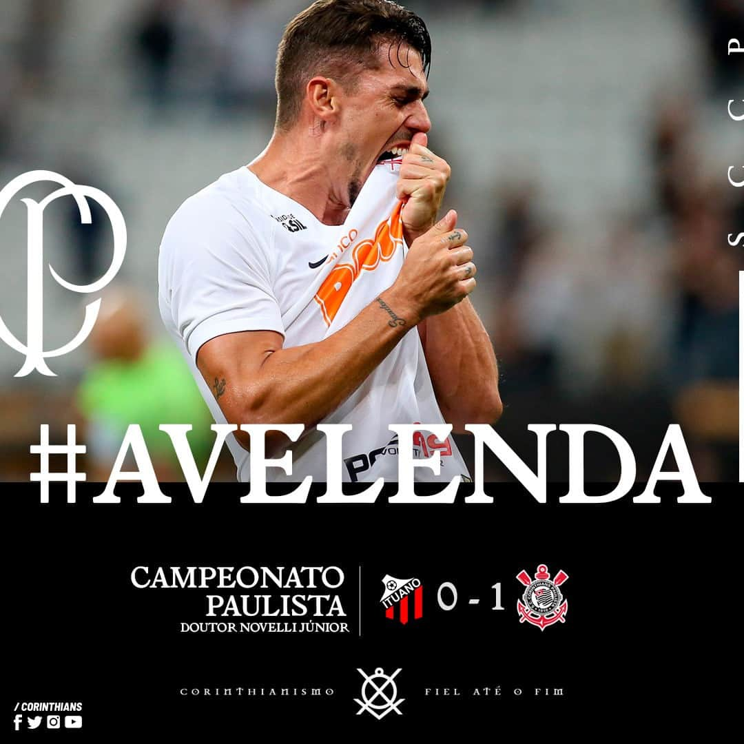 コリンチャンスさんのインスタグラム写真 - (コリンチャンスInstagram)「#Avelenda - Em Itu, @avelardanilo decide, Corinthians vence o Ituano por 1 a 0 e garante a liderança do grupo C na primeira fase do Paulistão 2019. Adversário das quartas de final será a Ferroviária. . . #VaiCorinthians #ITUxSCCP #Cássio400  #Corinthianismo #FielAtéoFim #MeuBMG #NãoÉSóPatrocínio #TimeDoPovo #Corinthians #Timão #CorinthiansTV #FielTorcedor #AFielÉFoda #TodosPorUm #NikeFutebol #Joli #EstrellaGalicia #UniversidadeBrasilOficial #ÉPositivo #CorinthiansÉPositivo #LoucoPotyCorinthians⠀」3月21日 11時25分 - corinthians