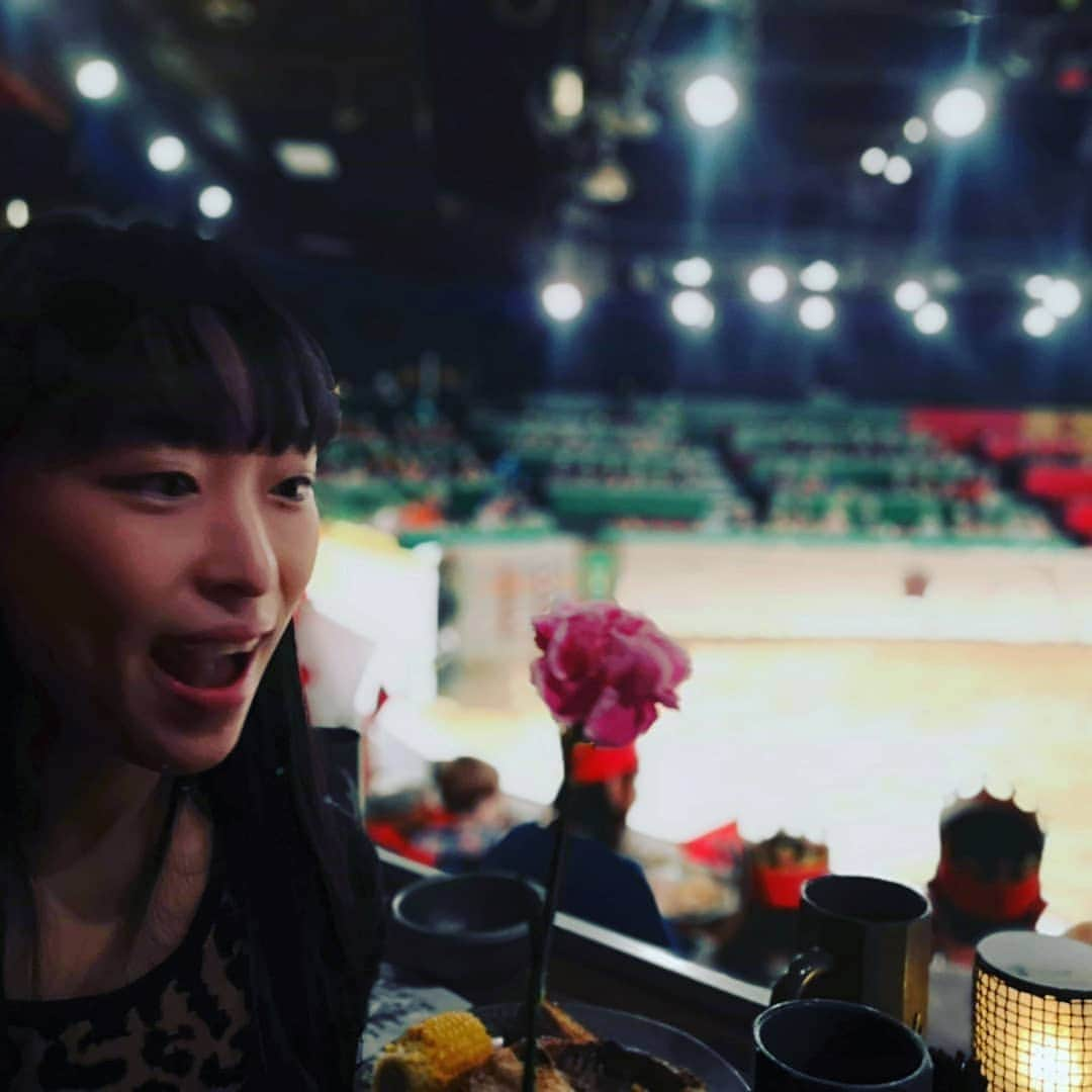 鈴木みほさんのインスタグラム写真 - (鈴木みほInstagram)「Caught you! A hero actor on the stage threw me a flower! I caught it without fail 😂 It was in slow motion. I tried not to fail carefully 😂 So nice to have a flower on a table 🥰 とったどー！古っ😂　ステージのヒーロー剣士がカーネーションをわしめがけて投げてくれて、みごとw落とさすキャッチしたよ。落としたらいけない気がしてプレッシャーだったよ😂中世イギリスのショー。ソードファイティングは本当かっこいい💗　テーブルにお花があるだけで、ハッピーな雰囲気✨✨✨ #carnation #flower #show #actor #thinkofanimals #剣士 #カーネーション #花 #テーブルに花を飾ると幸せが集まってくる #ステージ #観劇 #中世 #イギリス #動物について考える #off #休日」3月21日 11時38分 - mihyonvision