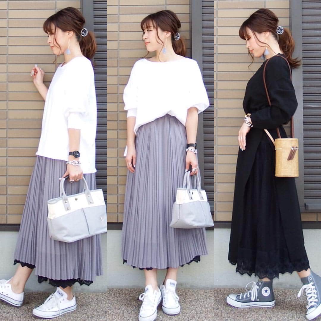 miho.a.nicoさんのインスタグラム写真 - (miho.a.nicoInstagram)「コーデの記録😊 ・ プリーツスカートは @corners.official さんのもの❤︎ プリーツが細かくて可愛いです😍 ・ プリーツスカートとニットワンピからチラリと覗いているのが @rakuten_lagemme さんのペチコートワンピース❤︎ 色々着回せてコーデのアクセントになります🎵 @rakuten_lagemme さんではこの後20時からお買い物マラソンがスタートします❣️ マラソン開始1時間は20％OFFで購入出来るクーポンが出てます✨ ⭐️3月21日20:00-20:59まで https://coupon.rakuten.co.jp/getCoupon?getkey=QkFKSy1MMjNQLTUyTEotU09FRQ--&rt= ・ お買い物マラソン期間中10％OFFになるクーポンも出てます🎵 ⭐️3月21日20:00-26日01:59まで https://coupon.rakuten.co.jp/getCoupon?getkey=RUtPWS1XV1hCLU1CNEYtRFFUWQ--&rt= ・ ・ one-piecet#ラジエム#lagemme @rakuten_lagemme ・ ・ ・ 左から⇨ tops# @beautyandyouth_official  skirt#corners#コナジョ  @corners.official  bag#usポロ @uspoloassn @the_platinum_select  shoes#converse @converse_jp hair accessory# @himest.jp  pierce#goldy @goldy_jp  watch#usポロ @uspoloassn @the_platinum_select ・ ・ one-piece#ラジエム#lagemme @rakuten_lagemme  shoes#converse @converse_jp bag# @17th.august  bracelet# @goldy_jp ・ ・ ・ #cordinate #outfit#instafashion #プチプラコーデ#コーデ#コーディネート#ファッション#プリーツスカート」3月21日 18時30分 - miho.a.nico