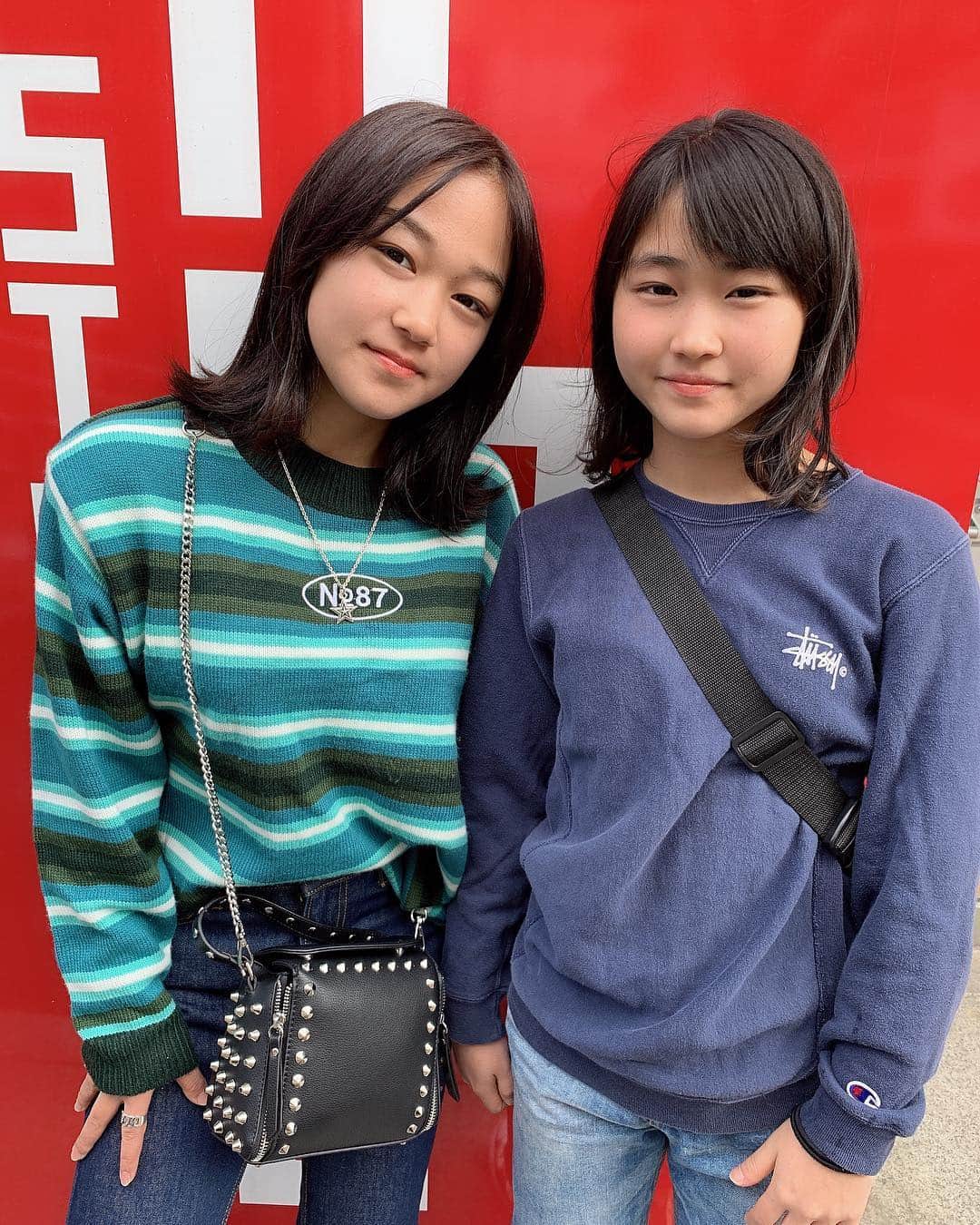 NANAさんのインスタグラム写真 - (NANAInstagram)「今日は3人でお出かけ‪‪❤︎‬" ☆ まる子久しぶりに髪の毛切りました✂️ ☆ なんかさ、写真撮るとほんっと2人とも大人っぽくなって母ちゃんウルウルしちゃうわけよ🥺 ☆ あー可愛い😩ビバ親バカ(笑) ☆ 今日は沢山投稿しまーすwww🙋🏽‍♀️ ☆ ☆ #親バカ#姉妹#姉妹ママ#娘コーデ#カジュアル#jk#love#happy#stussy#champion#girls#sistersister#中学生#高校生#母ちゃん幸せ#娘#母娘#姉妹コーデ」3月21日 13時36分 - nana1977hs