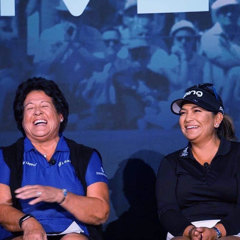リセット・サラスのインスタグラム：「To share the stage with you was something I dreamed of. You paved the way for so many of us, especially young Latinas across the globe. Thank you for "Driving On" @nancylopezgolf I'll do my best to crush it for the next girl 🏌🏽‍♀️💕」