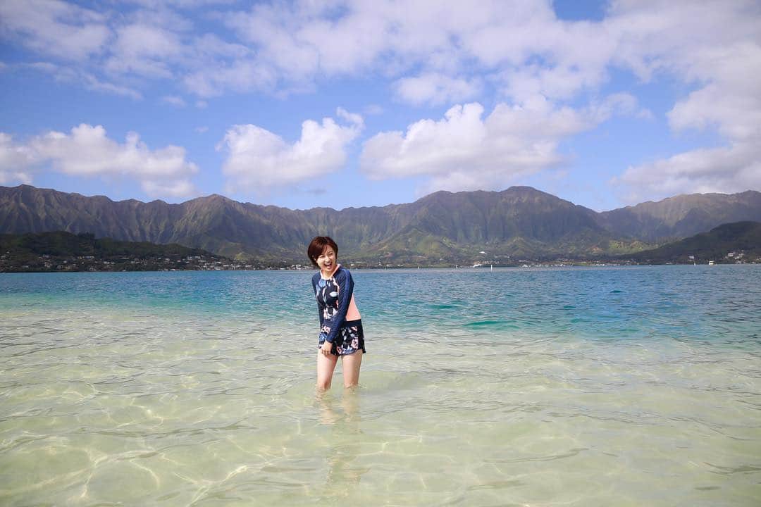 麻生夏子さんのインスタグラム写真 - (麻生夏子Instagram)「天使の海。﻿ サンゴがたくさん！﻿ 本当に海が綺麗で、カメも見られました。﻿ ハワイのパワーは偉大！﻿ 海の目の前に泊まっていたので、﻿ ほぼ毎朝、起きたまま海で走って泳いでからロケに行ってました。ヘルシー！笑﻿ ﻿ ということで、、、﻿ もう帰ってきましたが、ハワイロケへ行ってました。﻿ 詳細は追ってお伝えします。﻿ しばらくハワイの写真も載せます。﻿ ビールもねー🍺笑﻿ ﻿ ﻿ ﻿ そして、本日19時からはWakanaさんのLINE LIVEのMCをやらせていただきます。﻿ もしよかったらチェックしてください。﻿ ﻿ ﻿ #ハワイ #ハワイ旅行 #天使の海 #hawaii #sandbar」3月21日 16時00分 - natsukoaso0806