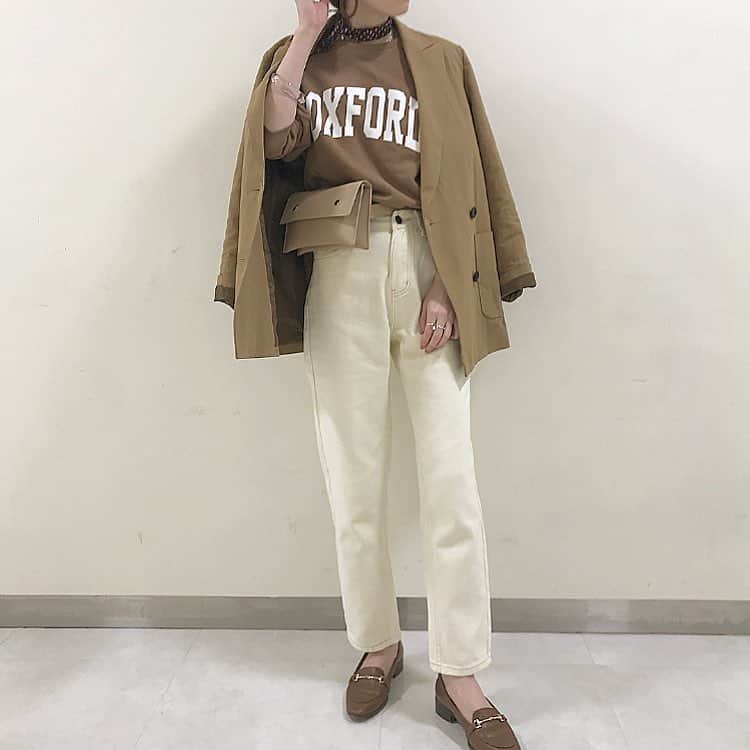 ukapiのインスタグラム：「. . いい感じに撮ってもらった🕴 . セットアップで買えたジャケット。 抜群に可愛い💯 . . . #spickandspan #canaljean  #letalon #todayful」