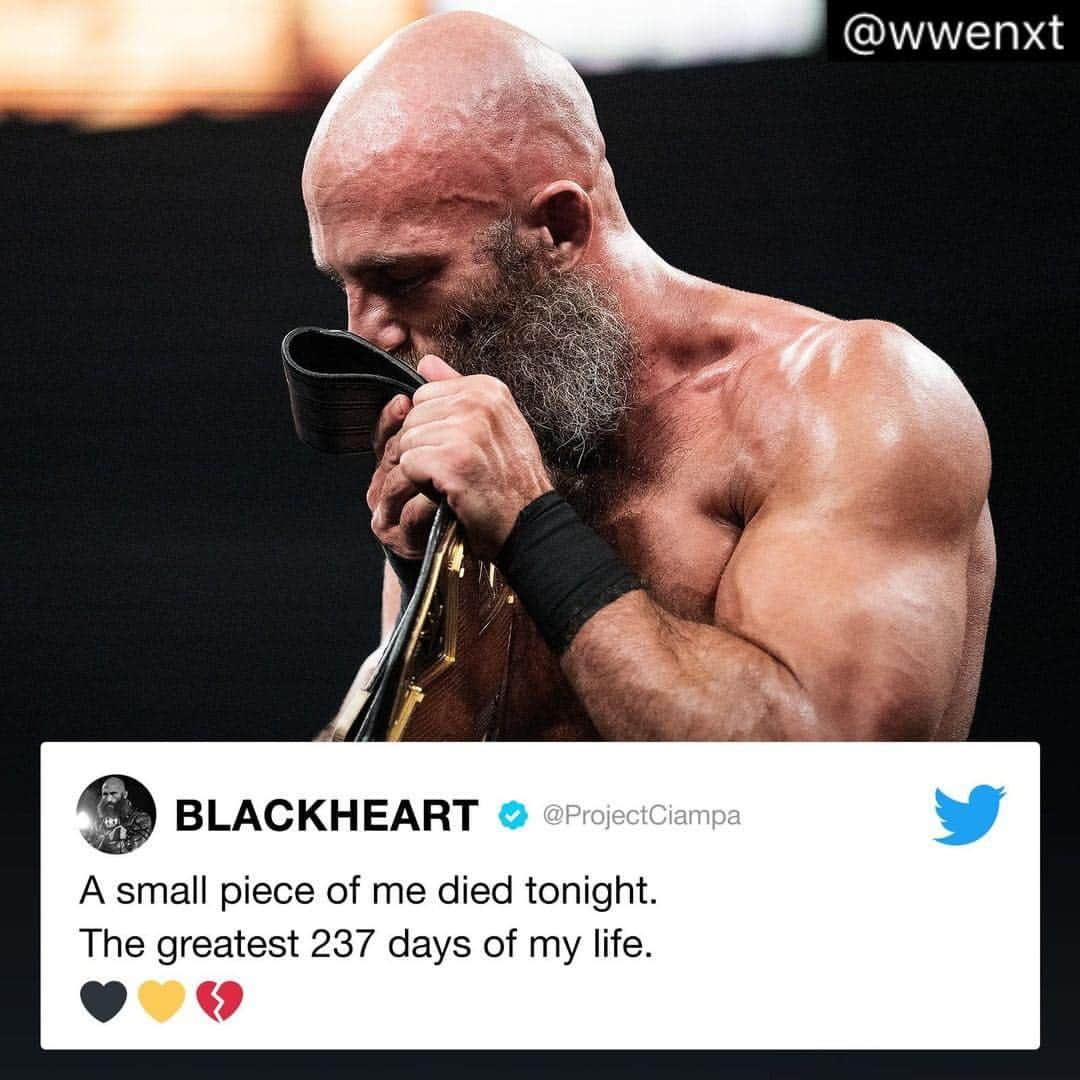 WWEさんのインスタグラム写真 - (WWEInstagram)「Our hearts 💔 for you @thetommasociampa. 🖤💛」3月22日 3時46分 - wwe