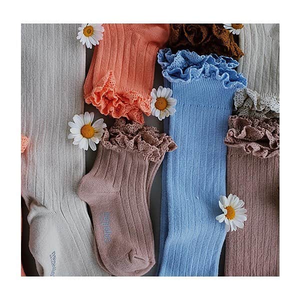 コレジアンのインスタグラム：「« THE ORIGINS OF LACE IN CALAIS. In the early nineteenth century, a group of tulle making mechanics, engineers and manufacturers from the Nottingham area emigrated to the continent to escape a period of economic and social unrest at home, and to seek their fortune. Some of them settled in Calais, illegally importing weaving machines and spun cotton...» (@cite_dentelle_mode ) ❤️ . ALL NEW: lace-trim ankle-socks ! 🤗 New details that you are bound to love! 🥰 Lace detail add more flare for your dress or skirt outfits. So sweet ... 💕Available in many beautiful colours! Discover them all! Each season Collégien launches new on-trend colours! 😍 . . 🇫🇷 « LES ORIGINES DE LA DENTELLE À CALAIS. Au début du XIXe siècle, quelques mécaniciens, ingénieurs et fabricants de tulle originaires de la région de Nottingham émigrent sur le continent pour fuir une période de trouble économique et social et tenter de faire fortune. Certains s'implantent à Calais, important en fraude métiers à tisser et coton filé ...» (@cite_dentelle_mode) ❤️ . Un petit détail qui compte ! Vous allez craquer pour cette nouveauté ! 😍 Vous les attendiez impatiemment ... les p'tites nouvelles sont arrivées ! 🤩 Une dentelle ton sur ton qui vient souligner le style chic de cette chaussette à la douceur inégalée ! SI MIGNONNES ... 🥰 Découvrez sans plus attendre la palette de couleurs ! Commandez votre paire maintenant ! 👍 . . . Picture by @wunderkin_co 😘 . . #collegien #lacetrim #ruffle #instakids #igkids #kidswear #madeinfrance #tights #ribbedtights #fashionkids #extrasoft #bestsocksever #barneklær #lace #newin #kinderstrümpfe #kniestrümpfe #靴下 #носки #sokker」