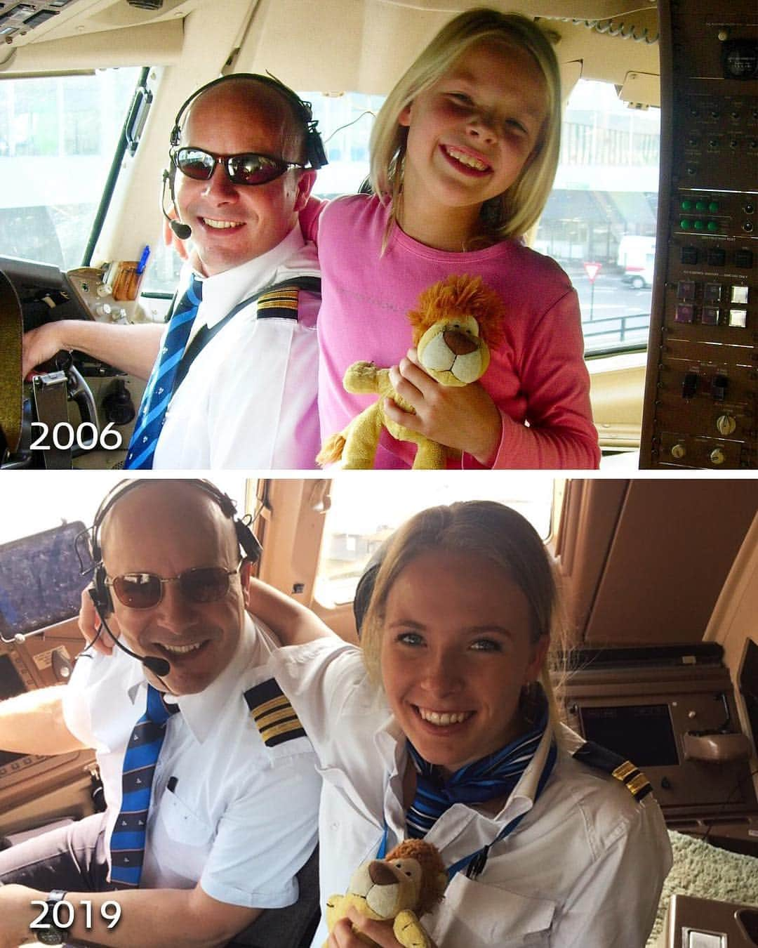 KLMオランダ航空さんのインスタグラム写真 - (KLMオランダ航空Instagram)「This is Jasmijn, our second officer on the Boeing 777 and her little mascot, Tommy the Lion! 🦁 In 2006, her father Jorrit took his 8-year-old daughter and her mother Ellen on the B767 to Uganda. Little cute side note; Jasmijn's dad and mum met at Transavia, where Jorrit flew for three years back in the nineties and where Ellen was a purser. ♥️ So last January, the big moment arrived: Jasmijn and her dad had their first flight together on the B777 to Hong Kong! And Tommy flew with her, of course! ⁣#KLM #RoyalDutchAirlines #flyKLM 📸 by @jasmijnvwvd⁣⠀ •⠀ •⠀ •⠀ #family #father #daughter #fatherdaughter #bluefamily #klmfamily #flyingfamily #klmcrew #cockpitcrew #cockpit #pilot #pilotlife #pilots #aviation #aviationlovers #boeing #boeing777」3月22日 3時29分 - klm