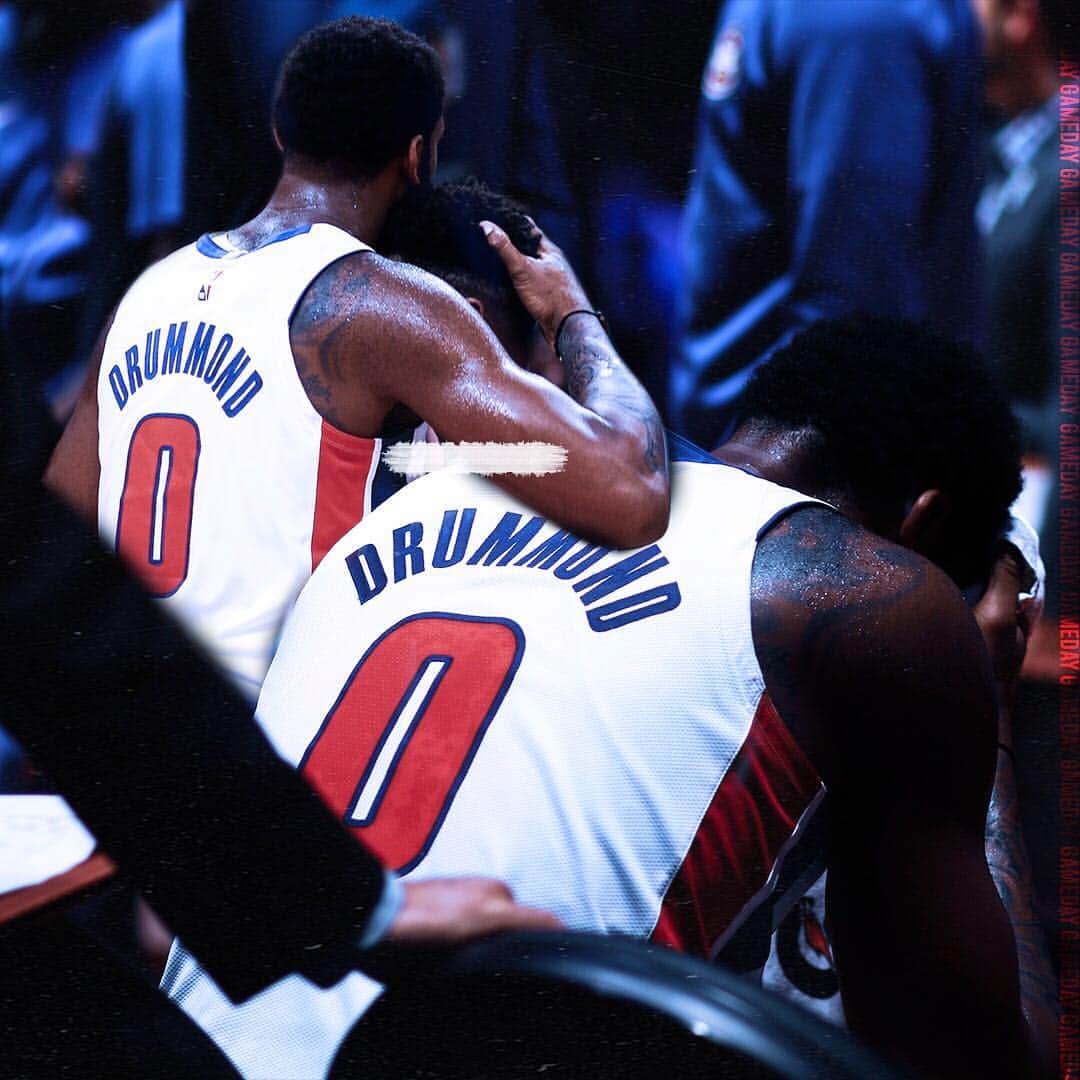 アンドレ・ドラモンドのインスタグラム：「gangday—🦍🦍🦍 #DetroitBasketball 📸: @iamtailz」