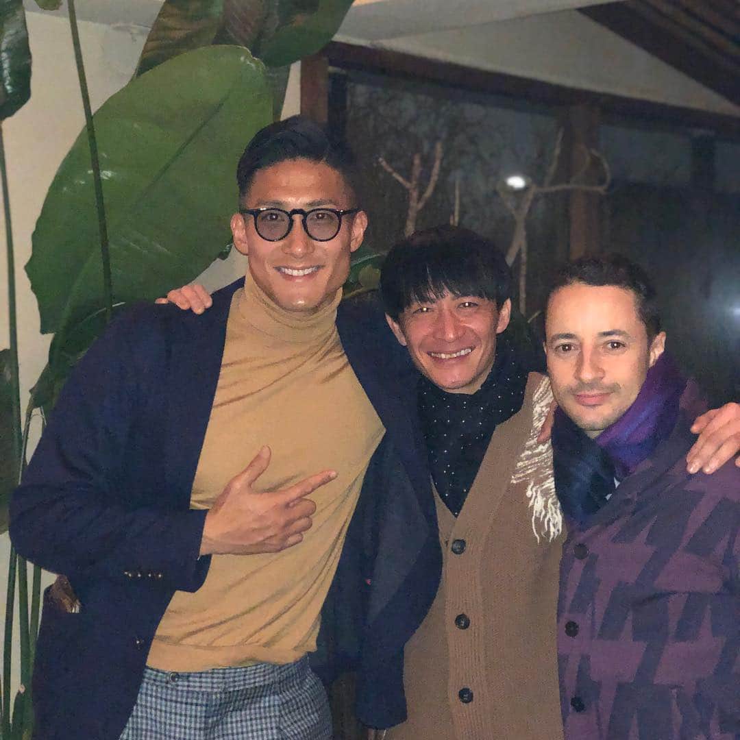 都倉賢のインスタグラム：「クリストフ、ダイちゃん久々に会えて元気をもらいました🐎  やっぱり刺激になるな👍  お互い頑張っていきましょう💪💪💪」