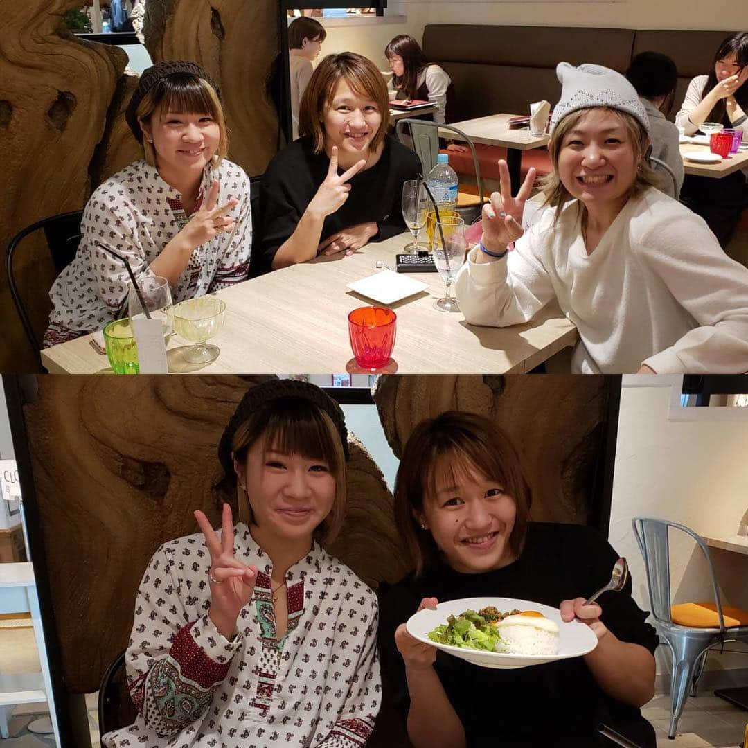 朱里さんのインスタグラム写真 - (朱里Instagram)「格闘家女子で遅めのランチ食べに行きました😊楽しかった！！ありがとうございましたっ٩( 'ω' )و🧡 #格闘家 #ランチ #mma #fighter #lunch #新宿」3月21日 19時33分 - syuri_official