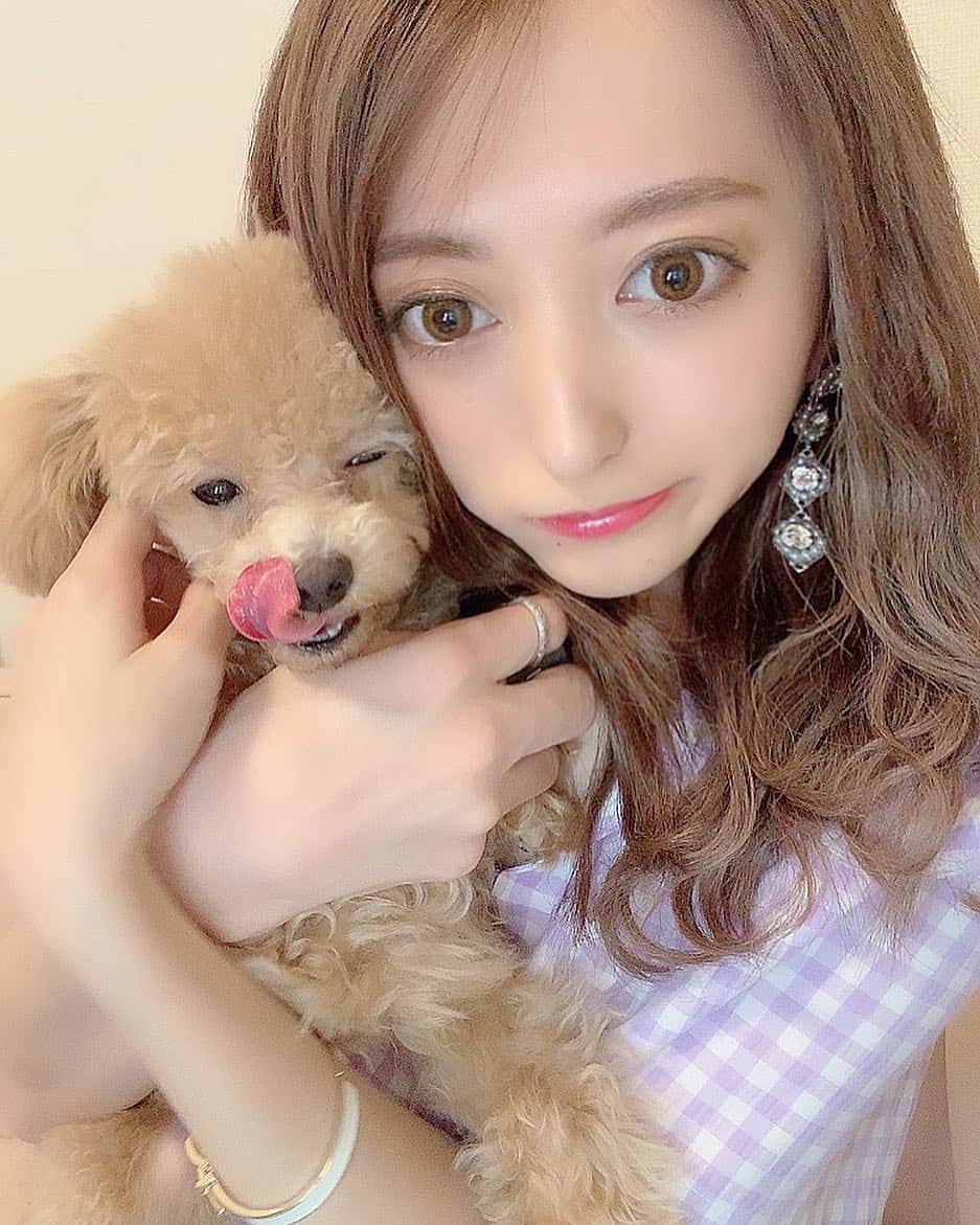 のインスタグラム：「今日の私。ぷぅたんぺろりした🙄﻿﻿ ﻿もうすぐ7ヶ月、すき。﻿ ﻿﻿ 大切にしてくれてるひとを﻿﻿ もっと大切にと﻿改めて、学んだ日。❤︎﻿﻿ ﻿﻿ ﻿ 今日ね？スーゴク嬉しいことがあった(´･_･`)﻿ その反面の不安、との自分との葛藤。 ﻿ 信じてみるのもたいせつ、なのかな、ナンテ﻿ この気持ち、大好きな人に共有しよう❤︎﻿ ﻿ ﻿ ﻿今月いろんな事あったぁ。もう月末になるネ、﻿ 4月からいっぱい！もっとレベルアップするぞ！﻿ ﻿ 明後日からシンガポールへ🇸🇬﻿ いろんな予定が変更なってアタフタ。笑﻿ ﻿ ﻿  このお洋服は、ミコアメリさんの❤︎ かわいすぎるでしょ〜( •̣̣̣̣̣̥́_•̣̣̣̣̣̥̀ )♡︎ タグ見てね❤︎ ピアス  @rocaill ﻿  #micoameri #ミコアメリ #舟山久美子 #くみっきー @micoameriofficial ﻿﻿ ﻿#follwme #fashion #followhim #follow4follow #instaday #instalike #instadaily #instacute #love #redhair #followme  #code  #fashion  #followforfollow ﻿﻿﻿﻿#맞팔 #선팔 #소통  #맞팔해요 #소통해요#f4f #l4l #instagood #followme ﻿﻿﻿﻿ #followforfollowback#follow4followback﻿﻿﻿﻿﻿ ﻿﻿﻿﻿﻿ ﻿」