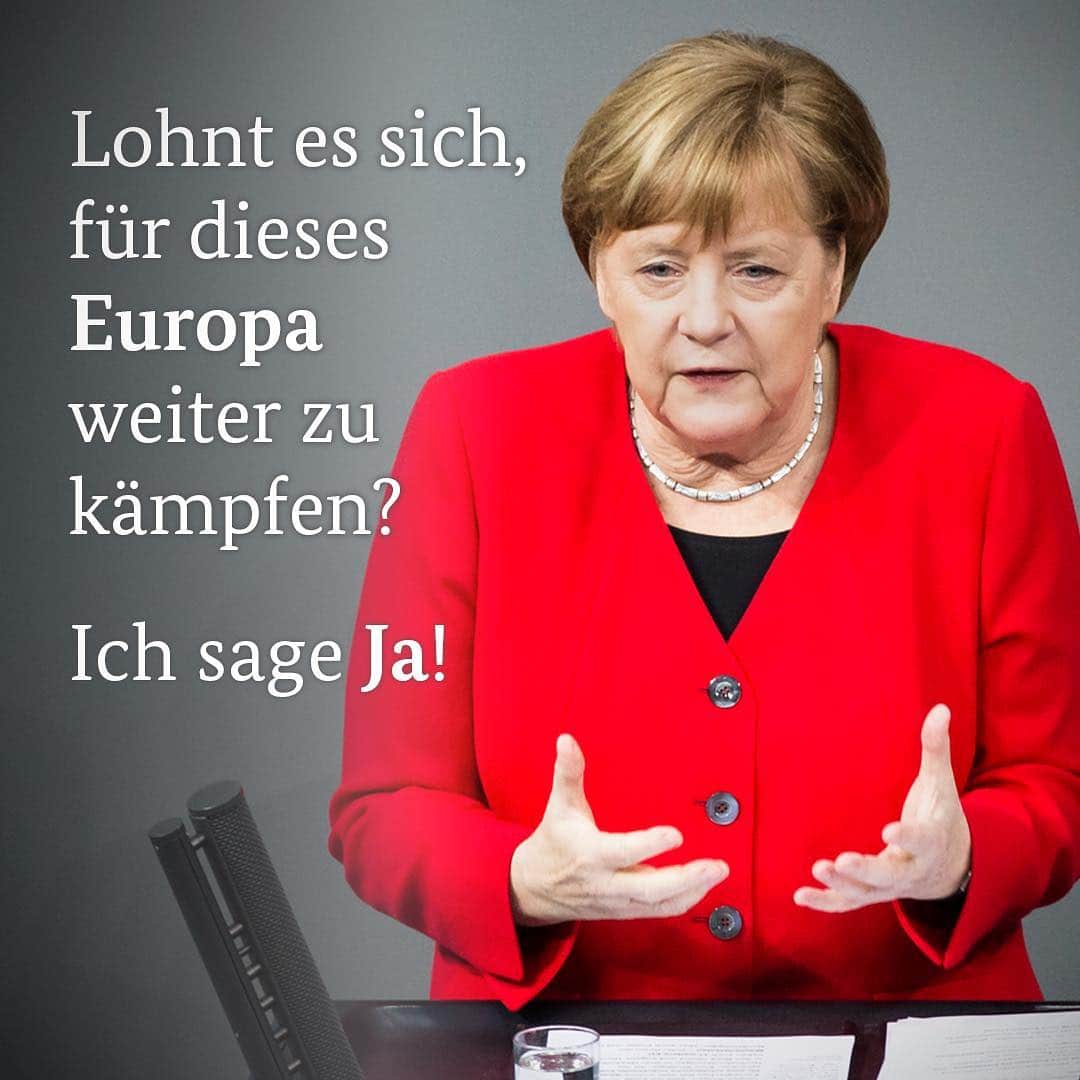 アンゲラ・メルケルさんのインスタグラム写真 - (アンゲラ・メルケルInstagram)「Swipe right for English/See the video on IGTV >>> Kanzlerin Merkel hat sich heute in ihrer Regierungserklärung vor dem #Bundestag klar zu #Europa und zum Multilateralismus bekannt. —- Today Chancellor #Merkel made a clear statement to the Bundestag on Europe and #multilateralism. #politics #diplomacy #brexit #eu #europe」3月21日 20時40分 - bundeskanzlerin