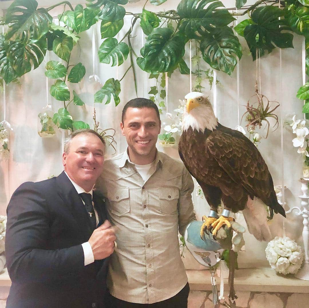 ロムロ・ソウザ・オレステス・カルデイラのインスタグラム：「L’Olimpia c’è sempre 🦅🦅🦅 e anche te Juan!!!. #ForzaLazio #Olimpia #Aquila」