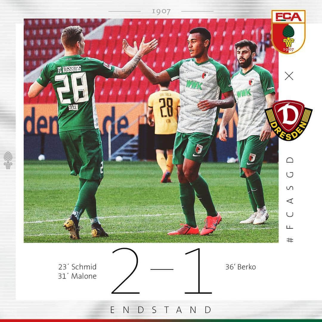 FCアウクスブルクさんのインスタグラム写真 - (FCアウクスブルクInstagram)「SIEG! Der #FCA schlägt @sgdynamodresden im Testspiel durch Tore von @johnschmid11 und @maurice.malone11! 💪 #fca #fcasgd #fca1907 #fcaugsburg #testspiel #sieg」3月22日 1時21分 - fcaugsburg1907