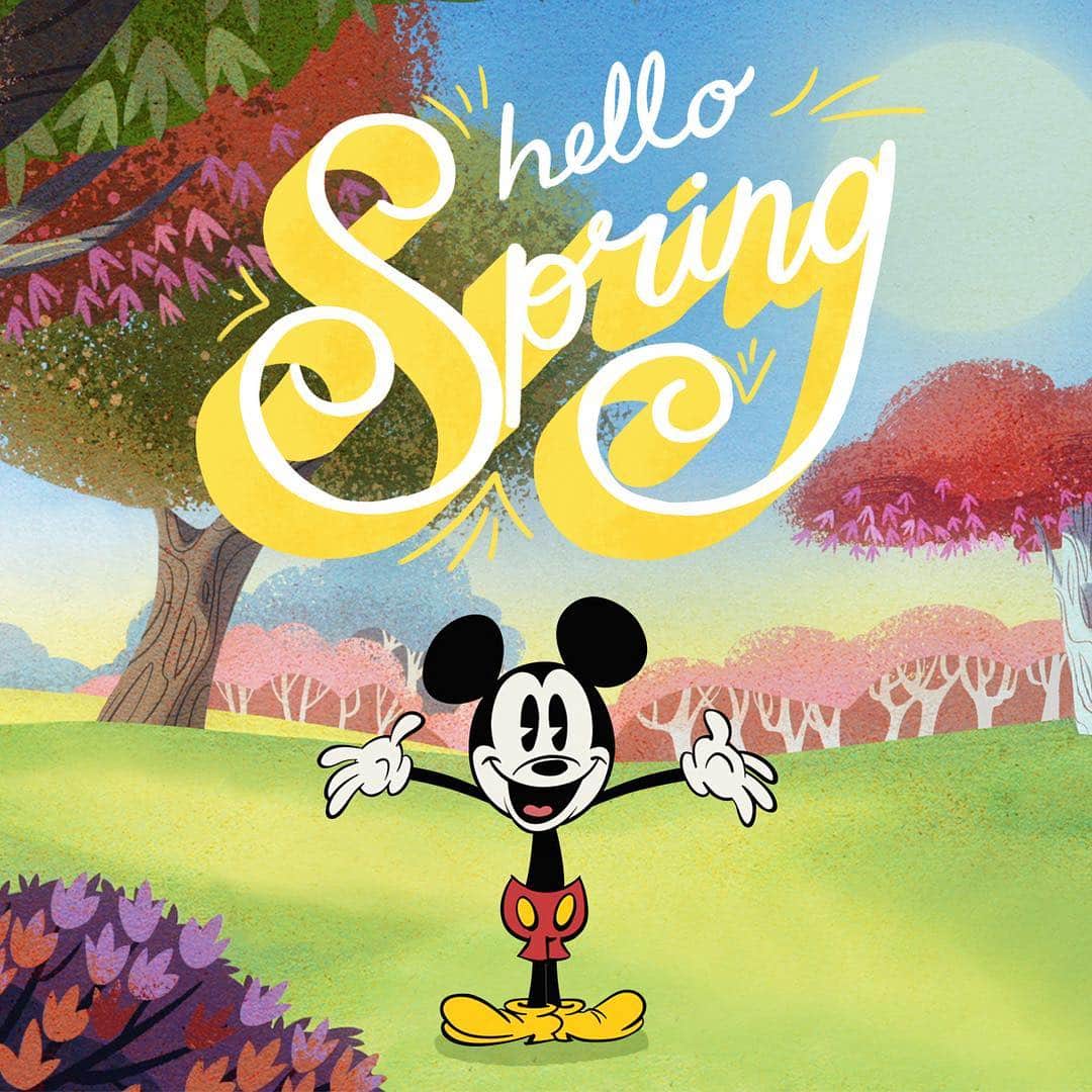 ミッキーマウスさんのインスタグラム写真 - (ミッキーマウスInstagram)「Getting into the spring of things! Drop a 🌸 if you’re ready for spring.」3月22日 1時32分 - mickeymouse