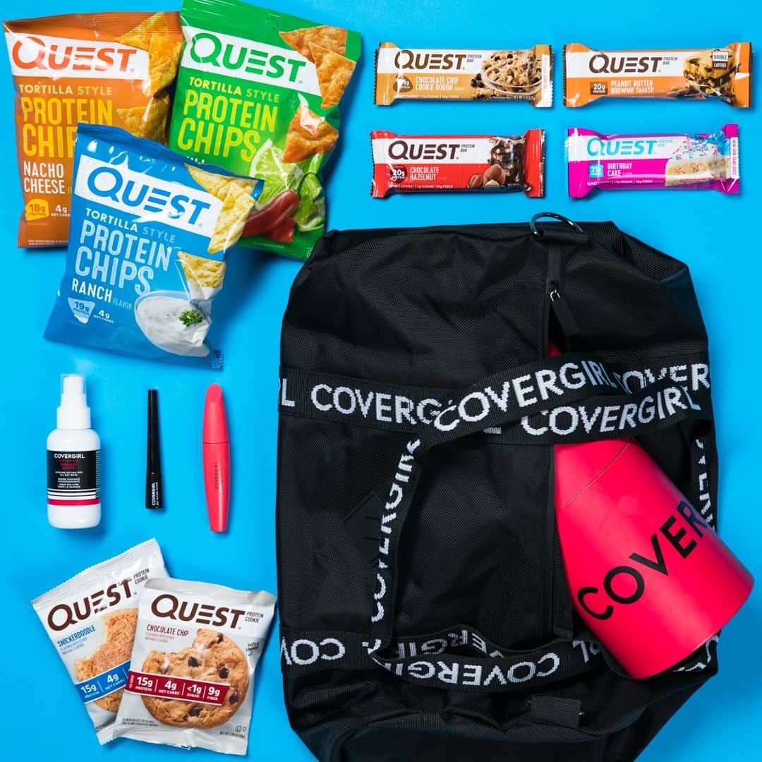 questnutritionさんのインスタグラム写真 - (questnutritionInstagram)「🤸‍♀️ ACTIVE LIFE GIVEAWAY 🤸‍♀️ Time to enjoy delicious, high-protein treats & long-lasting makeup that can keep up with your active lifestyle! We’ve teamed up with our friends at @COVERGIRL to give away the #COVERGIRL Active Collection + gym bag, Quest Bars, Cookies, & Tortilla Protein Chips to THREE (3) WINNERS! 💄 👁🍪💪😊 • TO ENTER, see the rules below: • 1️⃣. LIKE this post. 2️⃣. FOLLOW @COVERGIRL & @QUESTNUTRITION. 3️⃣. TAG YOUR FITNESS BESTIE(S). You can tag multiple besties but only one per comment! (The more people you tag = higher chance of winning. So tag away! 🎉) 4️⃣. BONUS ENTRY: Share this post on your IG STORY with #giveaway. • Winners will be announced on 3/29/19 in the comments. Each winners will get a COVERGIRL gym bag + Lash Blast Active Mascara + Outlast Active Get In Line Liner + Outlast Active Setting Spray, one mixed box of the most popular Quest Bars, one mixed box of the most popular Quest Cookies, & one box of each Quest Protein Tortilla Protein Chips. U.S. winners only. Must be 18+ or older to win. Contest is not affiliated with Instagram. Good luck! 🙌 #OnaQuest #QuestNutrition #COVERGIRLMADE」3月22日 4時00分 - questnutrition