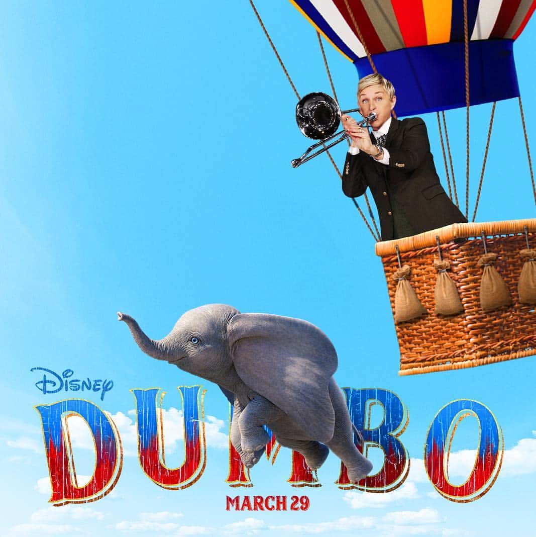 エレン・デジェネレスさんのインスタグラム写真 - (エレン・デジェネレスInstagram)「Dumbo premieres March 29th! They better not have cut my scene.」3月22日 5時06分 - ellendegeneres