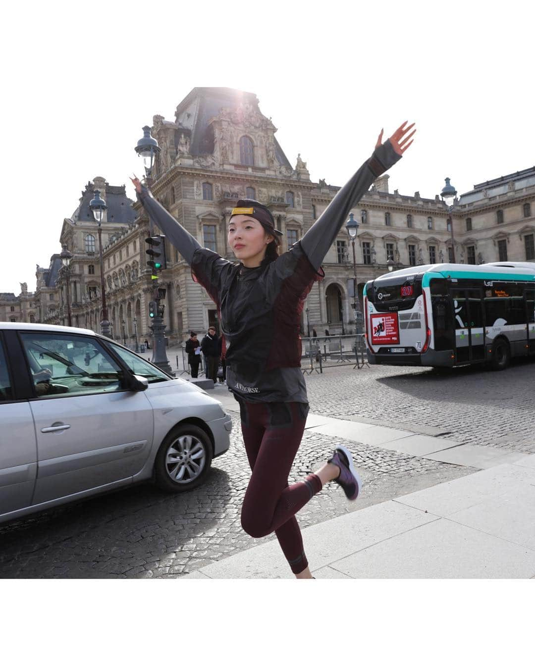 ジュ・シャオエンさんのインスタグラム写真 - (ジュ・シャオエンInstagram)「Good Morning Paris #cityrun #paris in #nike #gyakusouundercover」3月22日 5時23分 - jujujuxiaowen